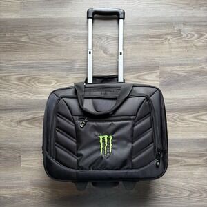 Monster Energy Briefcase Luggage Laptop Rolling Bag Black